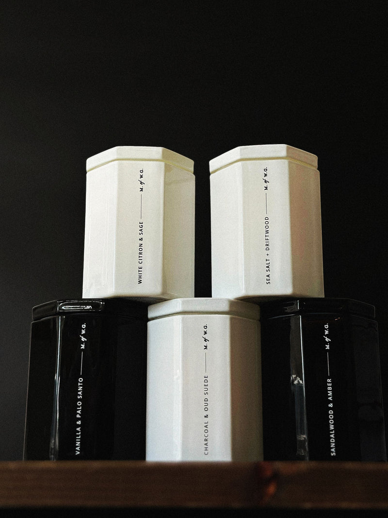 White Citron & Sage Candle Single Wick