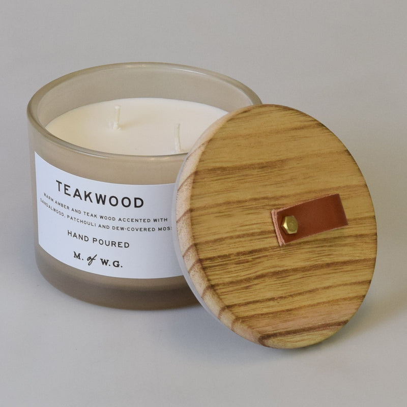 Teakwood Large 3-Wick Candle: Wood & Sea Fragrance