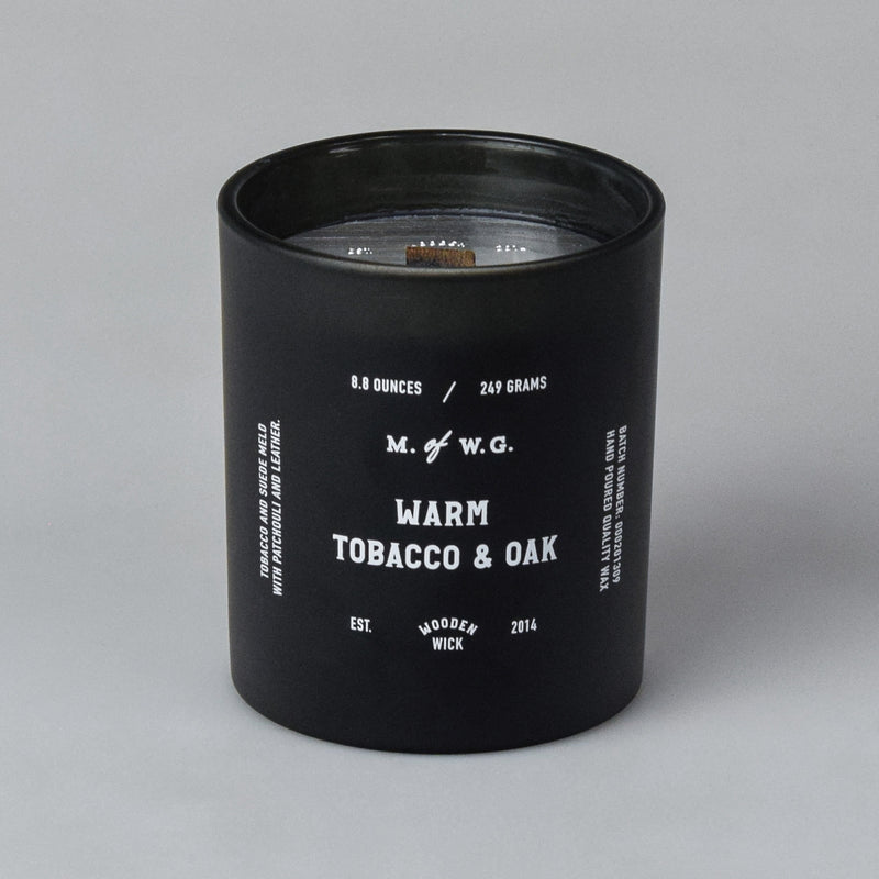 tobacco and oak candle 528Hz Soy | & Scented 12.5oz 60 Teakwood & Tobacco Large